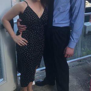 Black and White Polka Dot Asos Wrap Dress